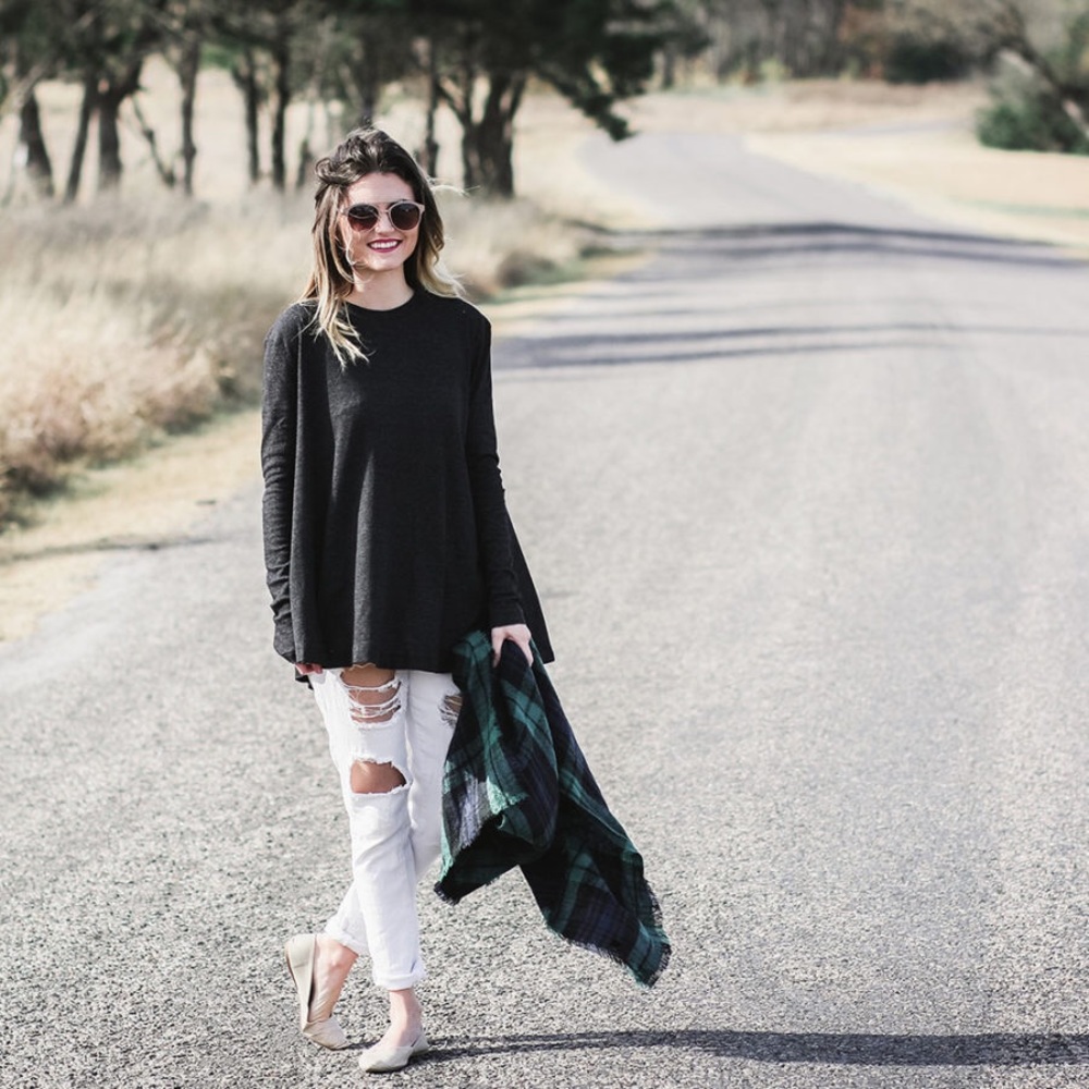 Long Sleeve Mock Neck Ribbed Knit Top